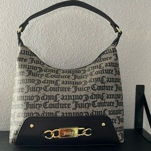 Juicy Couture purse faux leather zip top closure gold tone hardware